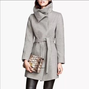 H&M Gray Coat with Belt, NWOT